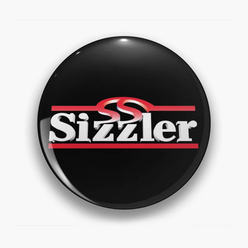 Sizzler Restaurant Chain Logo Design in Red and White Pin