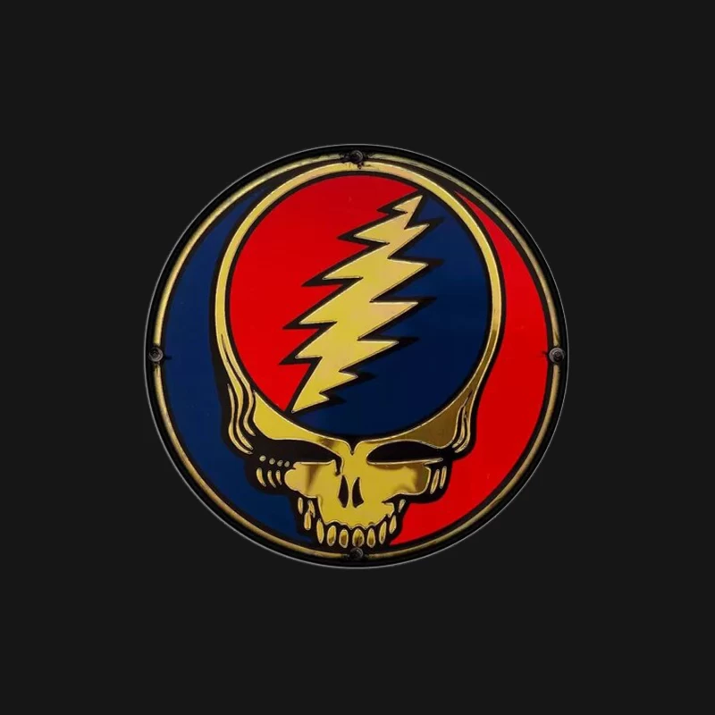 Iconic Grateful Dead Skull Logo with Lightning Bolt Female T-Shirt