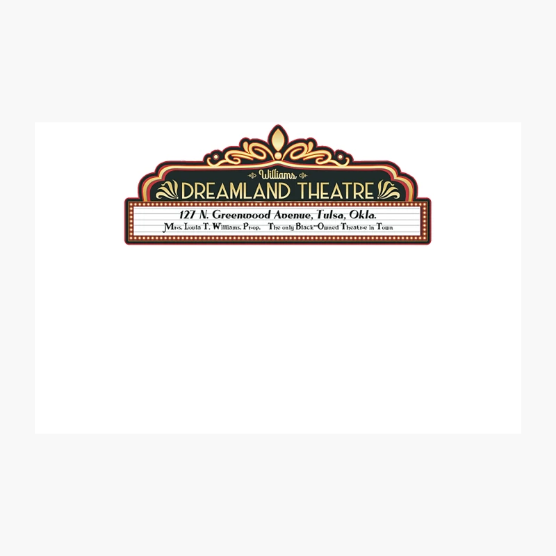 Williams Dreamland Theatre - Black wall Street - Tulsa 1921 Travel Mug