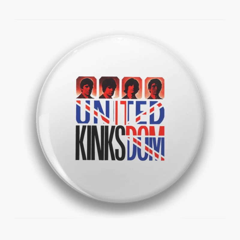 The Kinks United Kingdom Pop Art Album Cover Design Pin