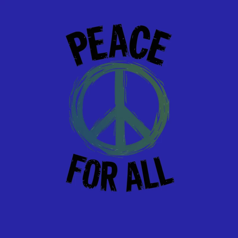 Peace Symbol with Typography Design for Unity and Anti-War Message Male Tank Top