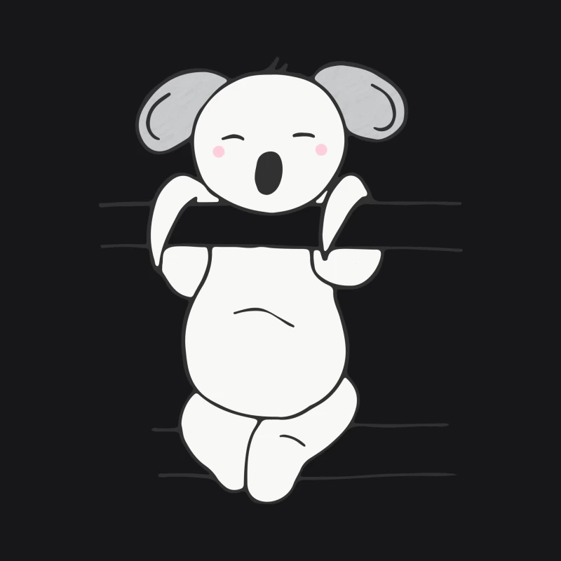 Koala mignon bâillant Femme Sweat à capuche