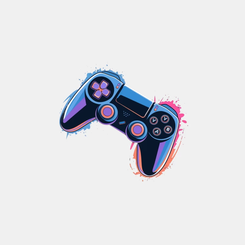 Vibrant Digital Art of PlayStation Game Controller Male Tank Top