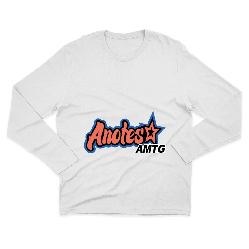 Anotes Logo Design mit Stern Herren Langarm T-Shirt