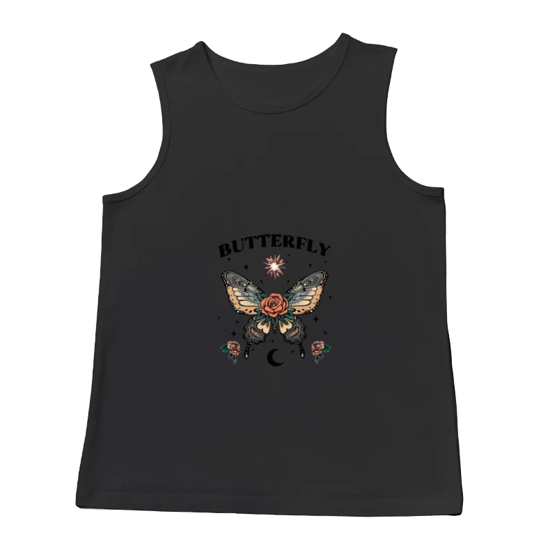 Art de papillon avec roses Homme Débardeur