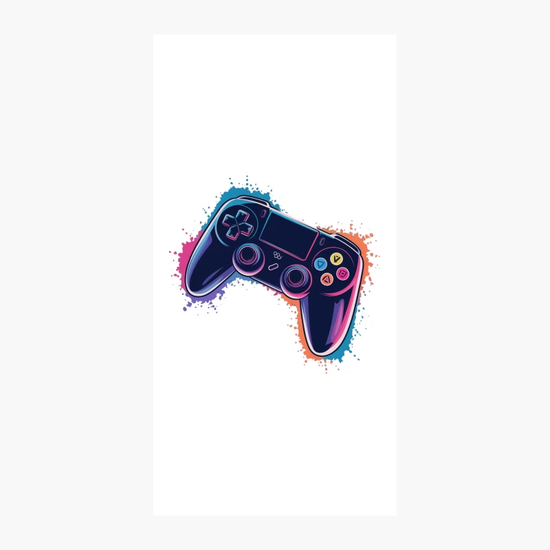 Vibrant Neon Game Controller Digital Art iPhone Case