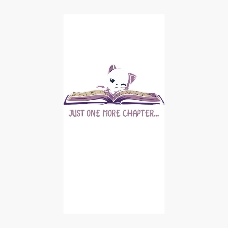Cute Cartoon Cat Reading One More Chapter iPhone Case