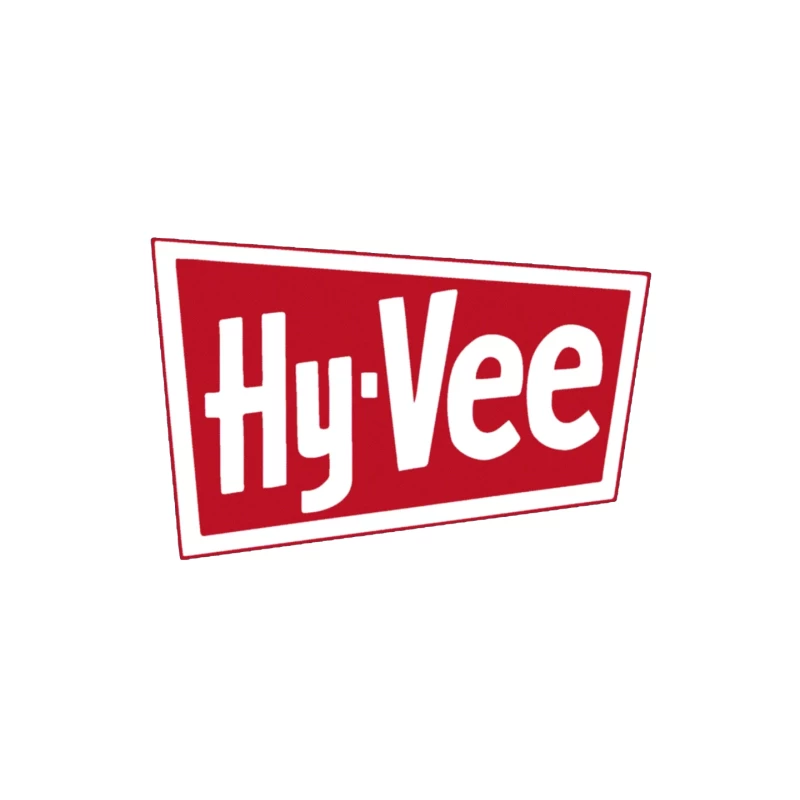 Hy-Vee Supermarket Chain Logo in Red and White Mouse Pad