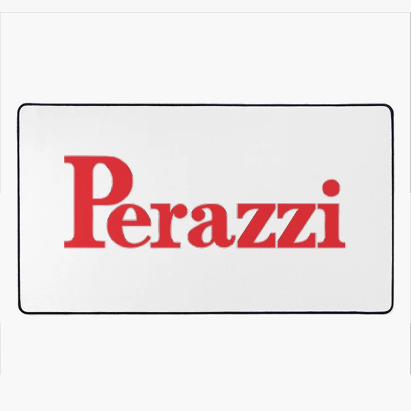 Perazzi Red Logo Typography Desk Mat