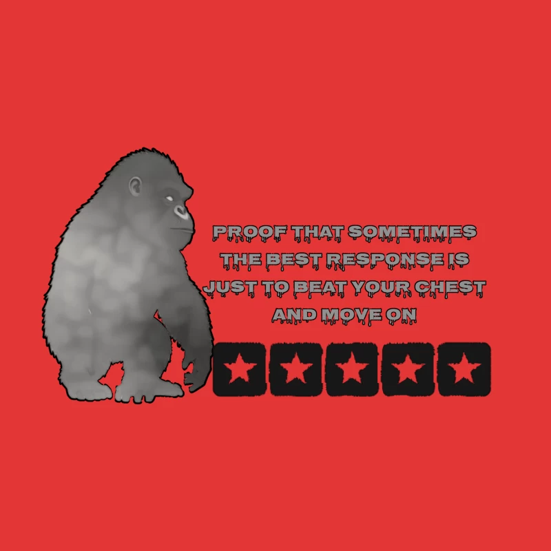 Gorilla Strength and Motivation Illustration Travel Mug
