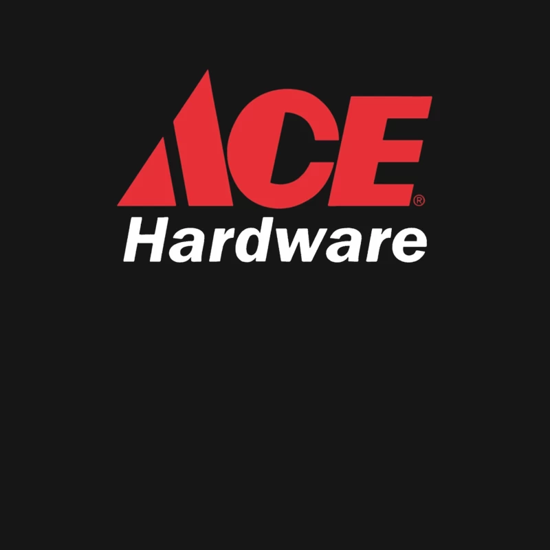 Ace Hardware Store Logo in Red and White Design Male T-Shirt