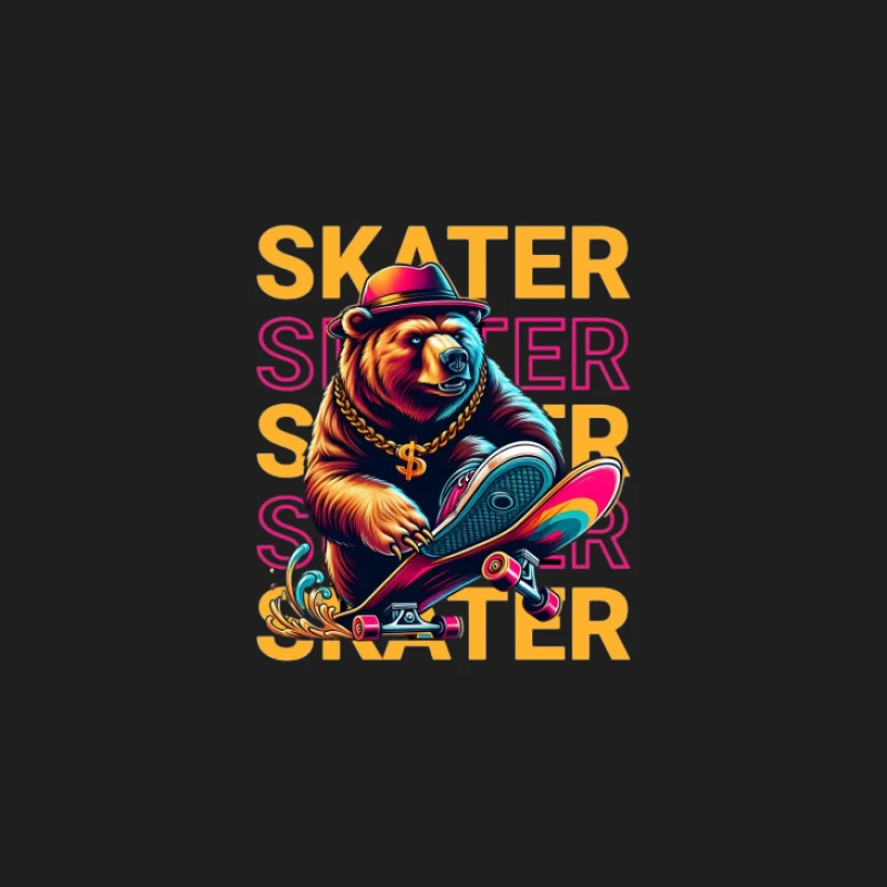 Ours skateur avec skateboard Homme Débardeur