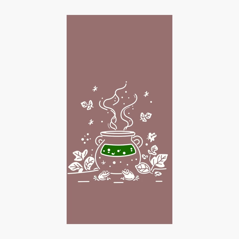 Steaming Cup of Matcha Green Tea: Minimalist Illustration iPhone Case