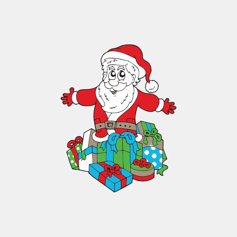 Santa With Piles of Christmas Male Tank Top
