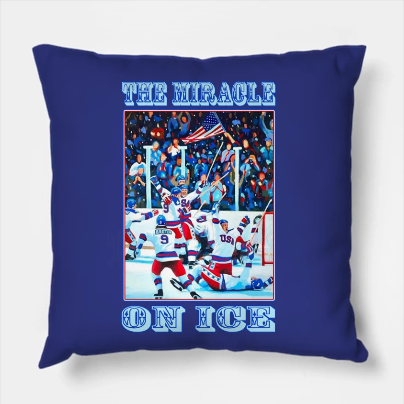 Team USA 1980 - THE MIRACLE ON ICE Throw Pillow