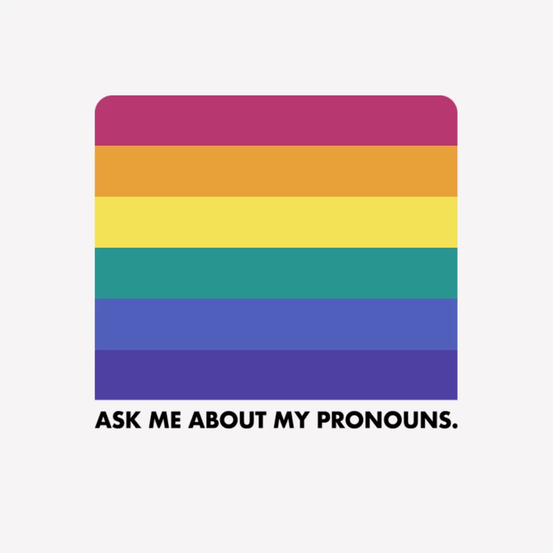 Ask Me About My Pronouns --- Retro Style Design Male T-Shirt