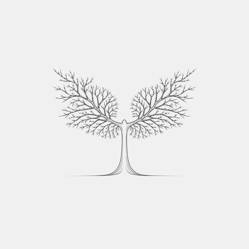 Symmetrical Tree Silhouette: Nature's Artistic Growth Male Tank Top