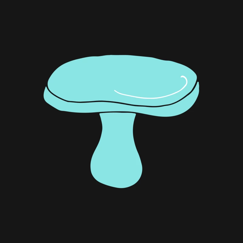 Chapeau de Champignon Cyan Femme T-Shirt