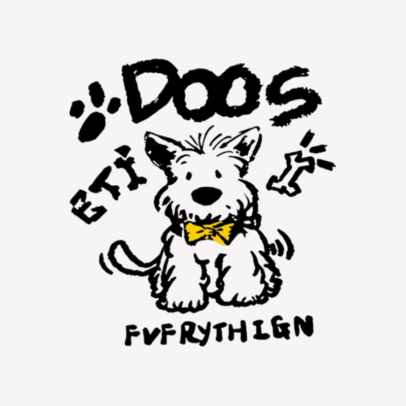 Niedlicher Hund mit Fliege Damen T-Shirt