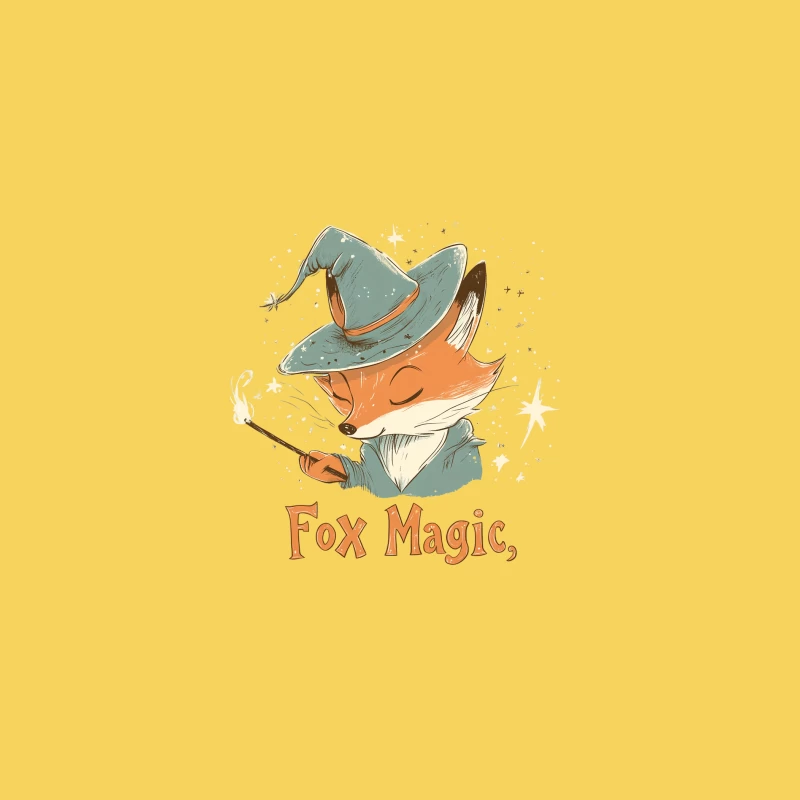 Magical Fox Wizard: A Whimsical Illustration Bucket Hat