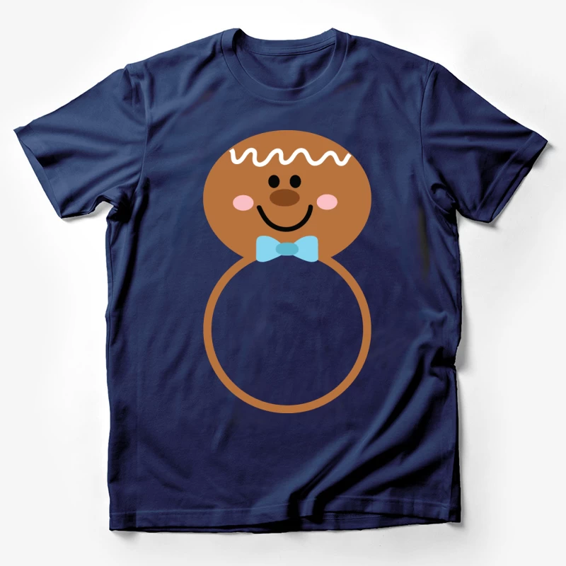 Bonhomme en pain d'épice avec nœud papillon bleu Homme T-Shirt