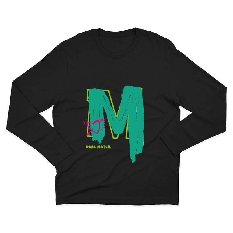 Künstlerisches M-Design mit Herz Herren Langarm T-Shirt