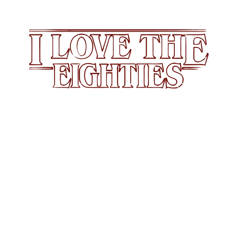 Retro 1980s Nostalgia Typography Tapestry