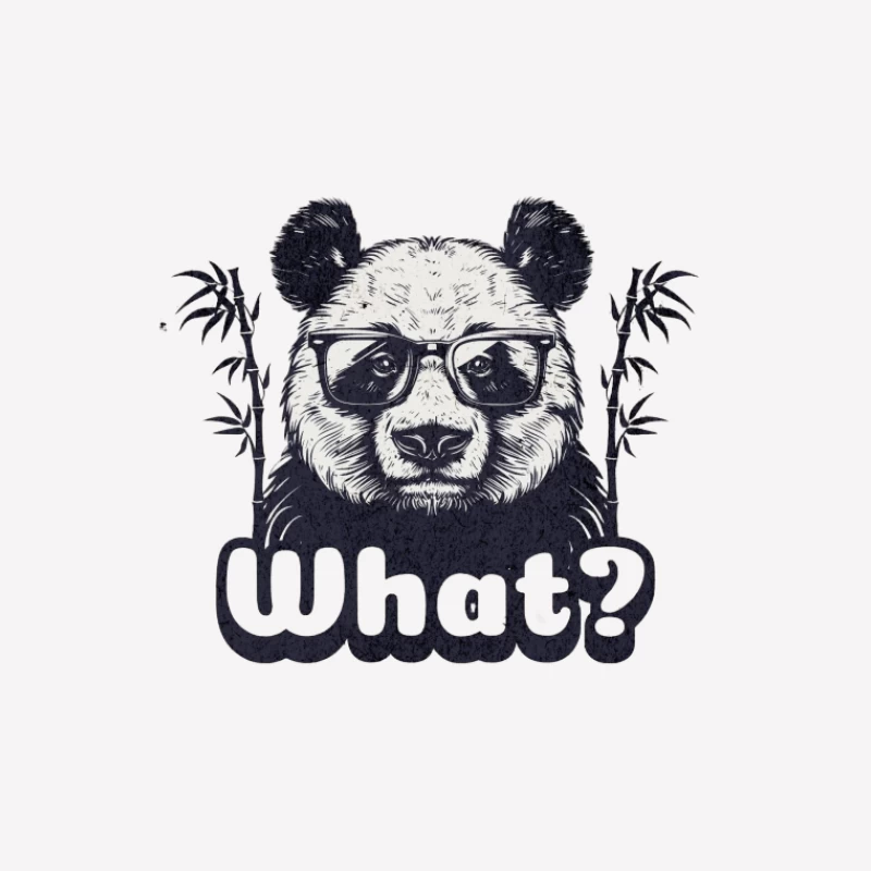 Panda avec Lunettes et 'What?' Femme T-Shirt