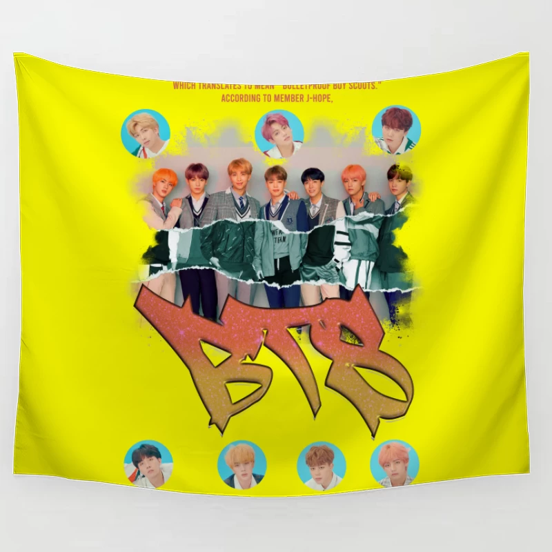 BTS: The Iconic K-Pop Boy Band Tapestry