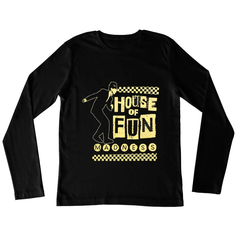 Madness - House of Fun Vintage Band Logo Design Female Long Sleeve T-Shirt