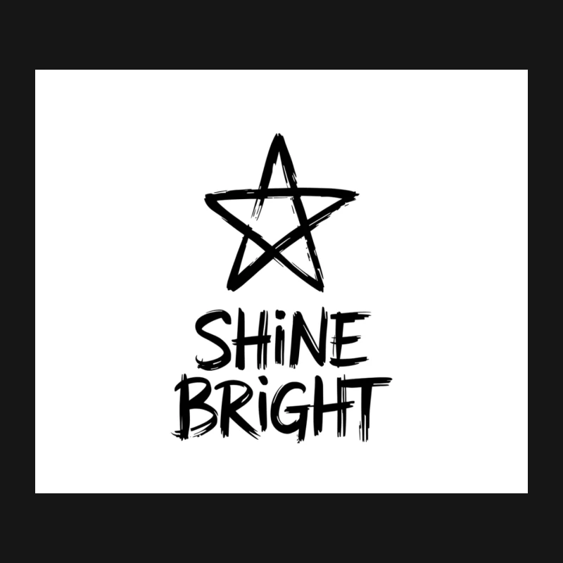 Motivational Star: Shine Bright Typography Mouse Pad