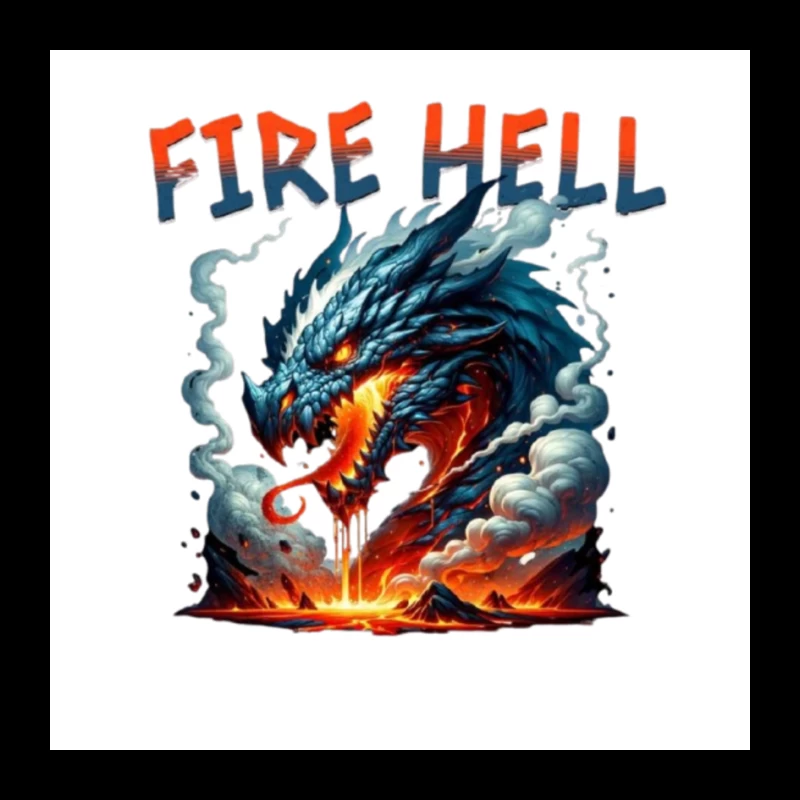 Fire Hell Dragon with Glowing Flames Pin