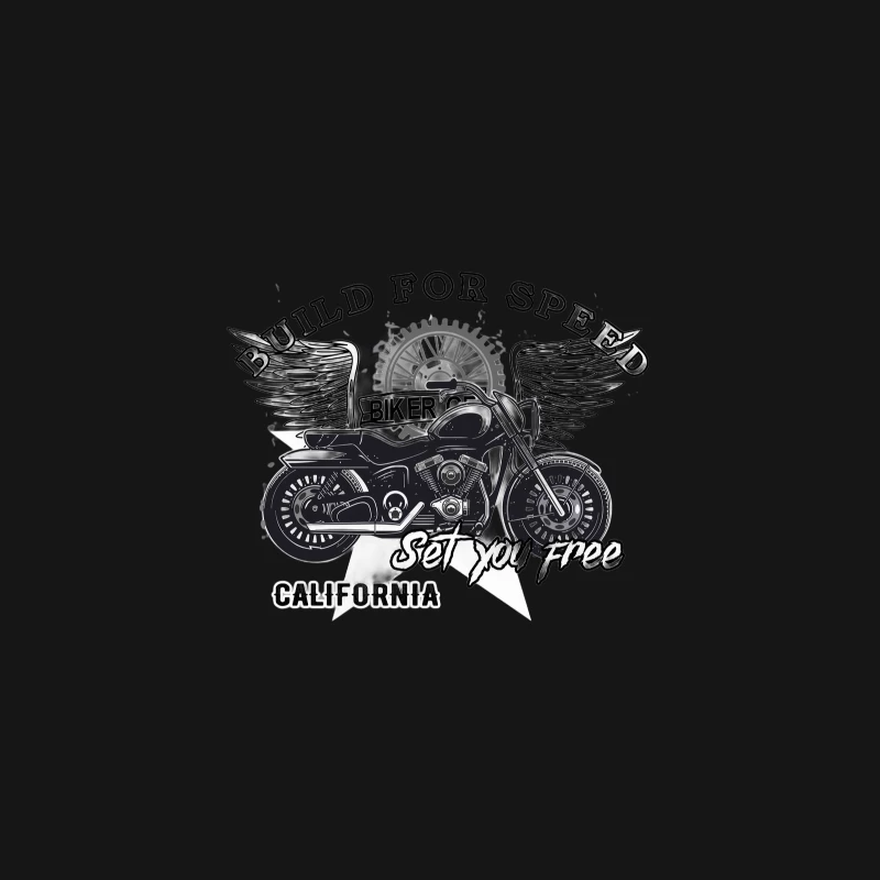 Schnelle Fahrt Motorraddesign in Kalifornien Damen Langarm T-Shirt