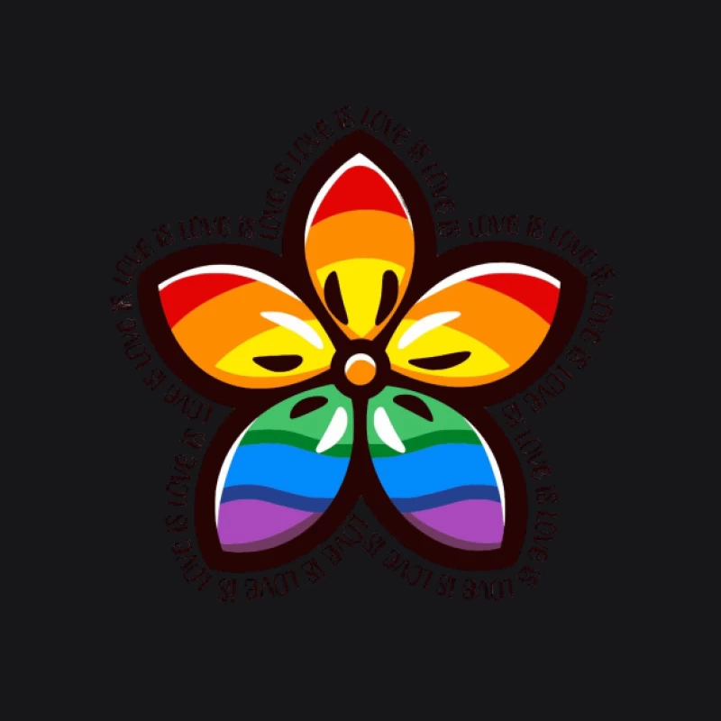 Blume mit Regenbogenfarben und Botschaft Herren Pullover Hoodie