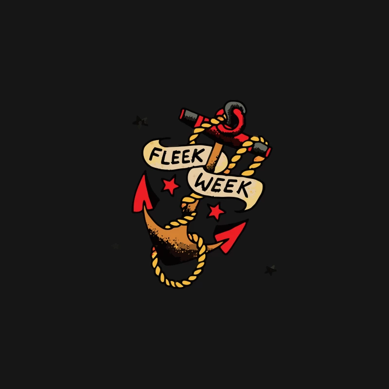 Nautical Fleek Week Anchor Tattoo Design Desk Mat