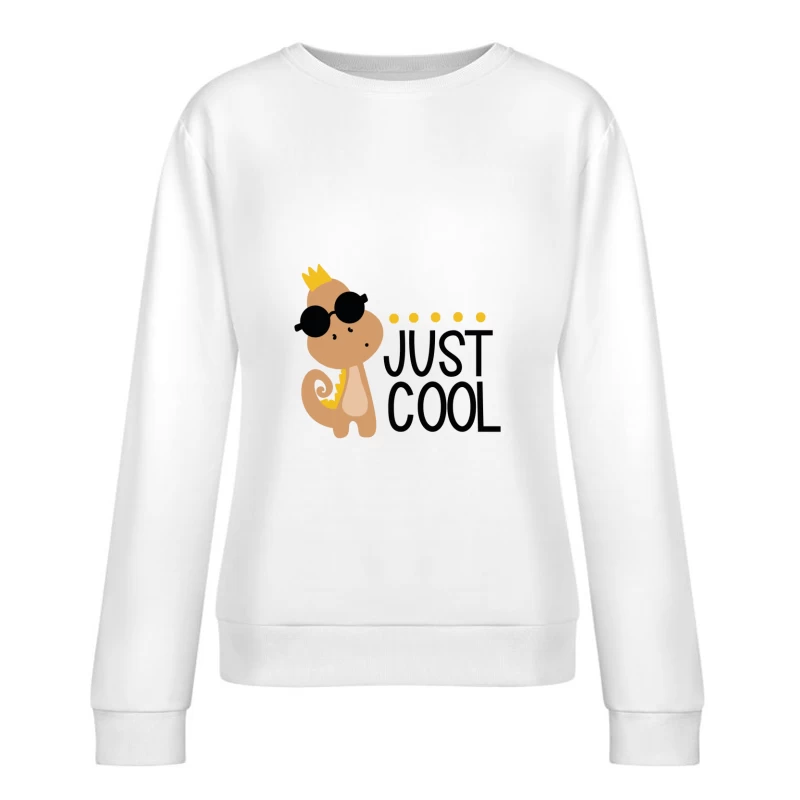 Petit dinosaure cool avec lunettes de soleil Femme Sweat-shirt à enfiler