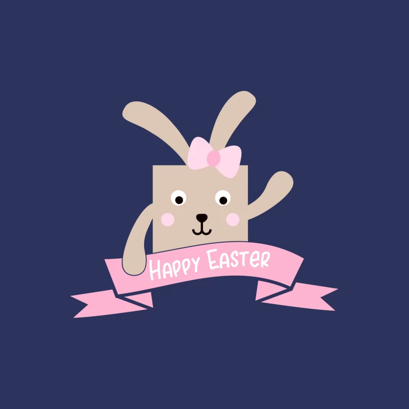 Lapin de Pâques avec Bannière Femme T-Shirt