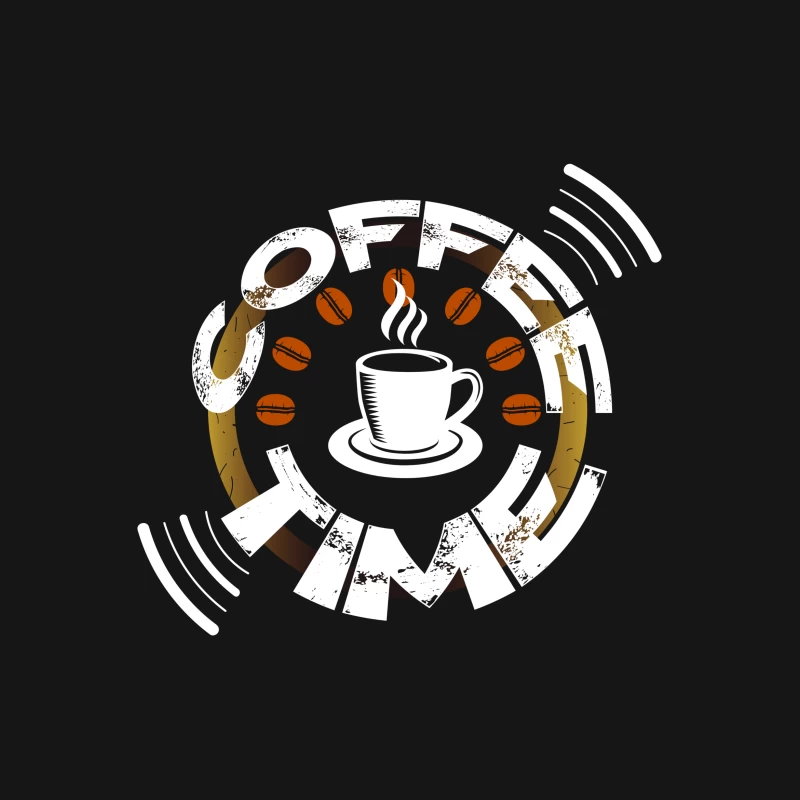 Pause Café avec Horloge et Tasse Femme T-Shirt