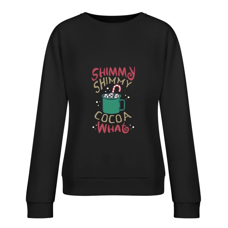 Tasse de chocolat chaud et canne en sucre Femme Sweat-shirt à enfiler