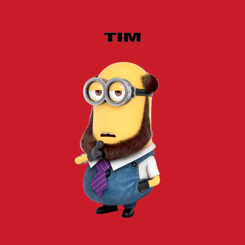 Bearded Minion Tim in Business Attire Male Pullover Hoodie
