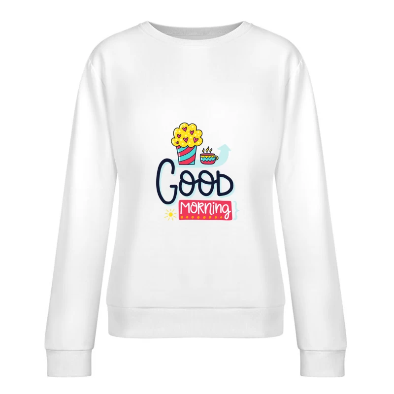 Illustration colorée de bon matin Femme Sweat-shirt à enfiler