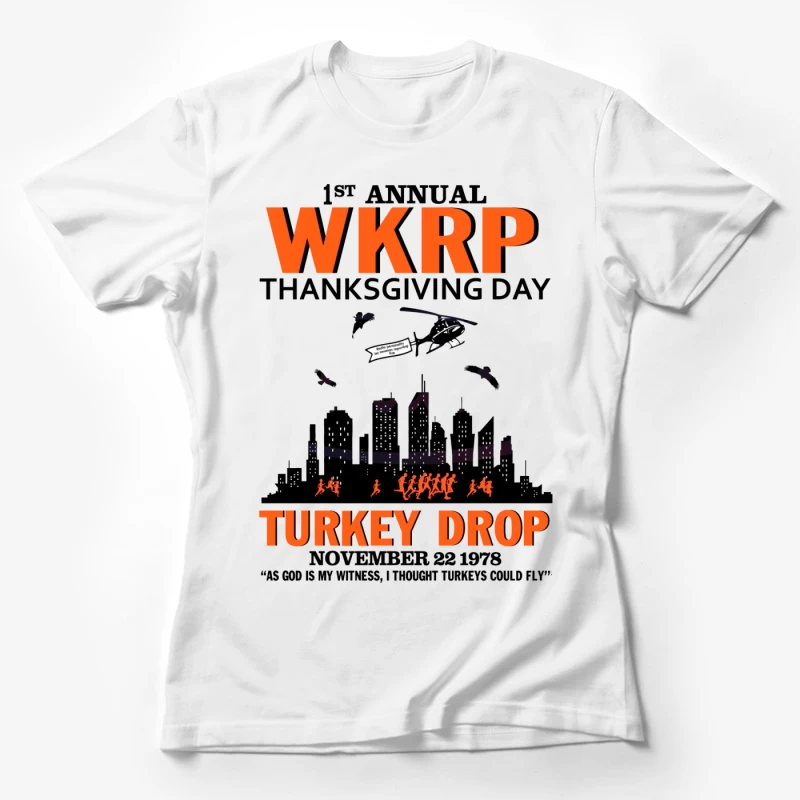 WKRP Turkey Drop Female T-Shirt