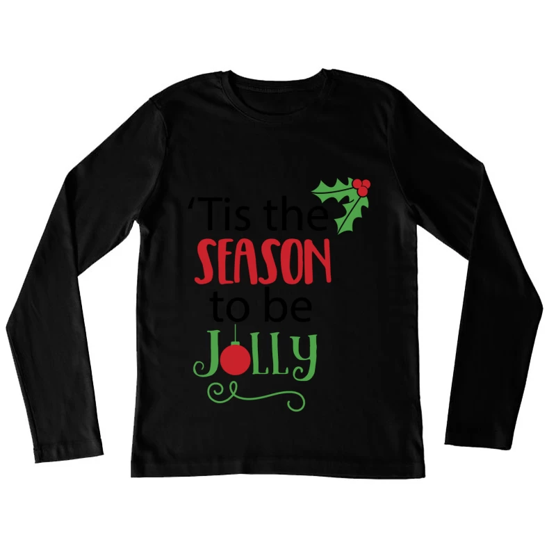 Saison Joyeuse de Noël Femme Manches Longues T-Shirt