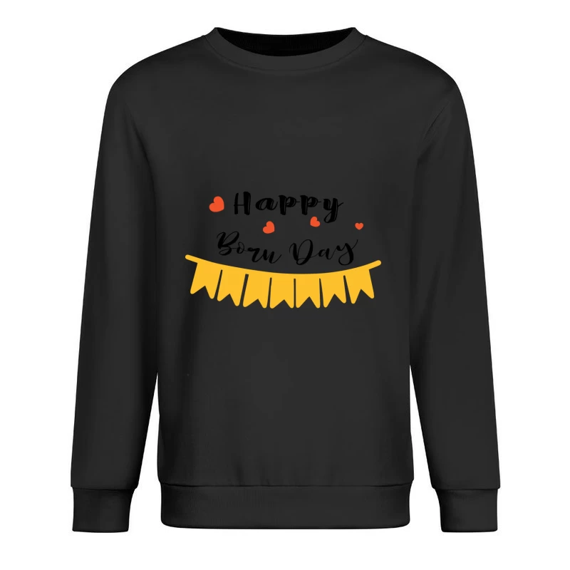 Guirlande de fanions avec cœurs Homme Sweat-shirt à enfiler