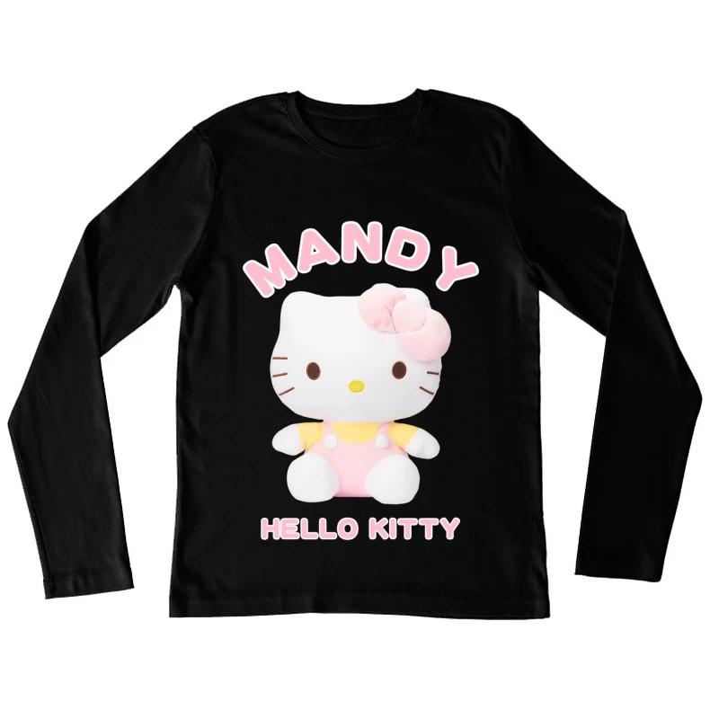 Mandy Hello Kitty in Rosa Damen Langarm T-Shirt