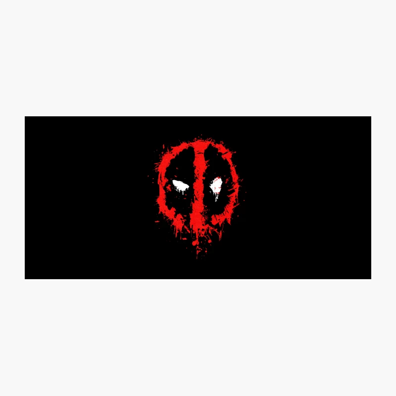 Deadpool's Bloody Emblem: A Splattered Superhero Symbol Coffee Mug