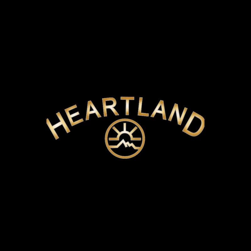 Heartland Hockey Logo with Golden Text and Minimalist Design Travel Mug