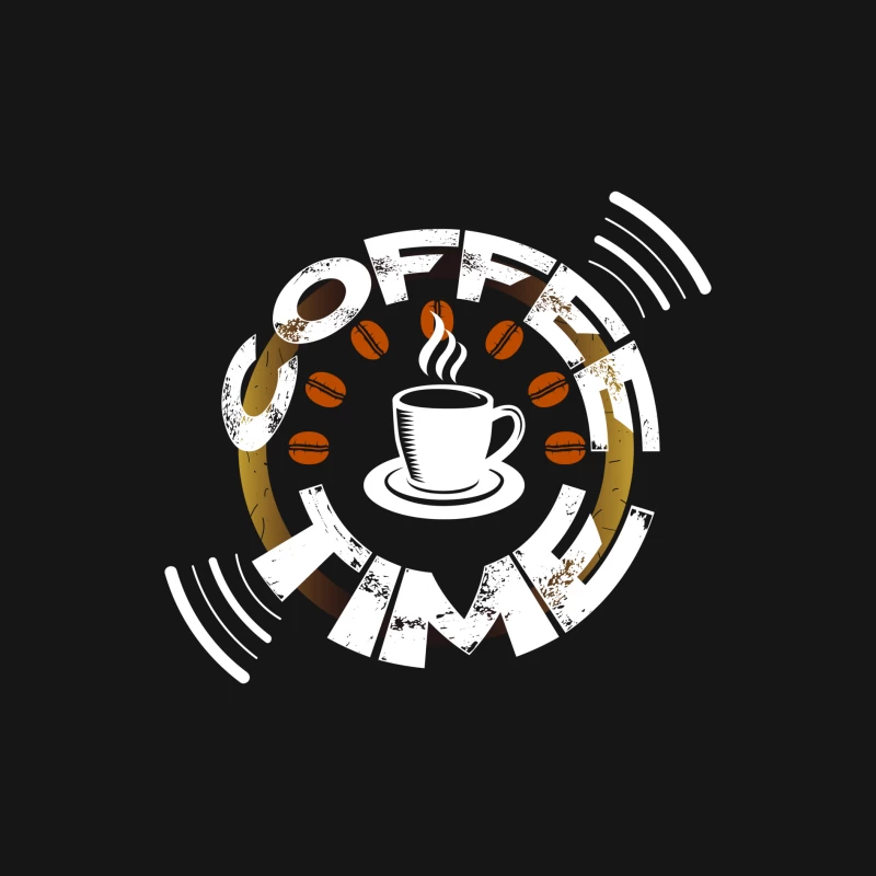 Pause Café avec Horloge et Tasse Homme Manches Longues T-Shirt