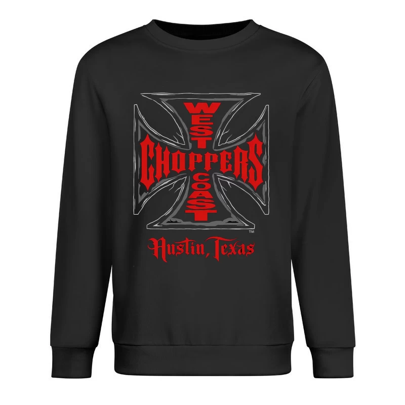 West Coast Choppers Austin Texas Custom Motorcycle Logo Male Pullover Sweatshirt