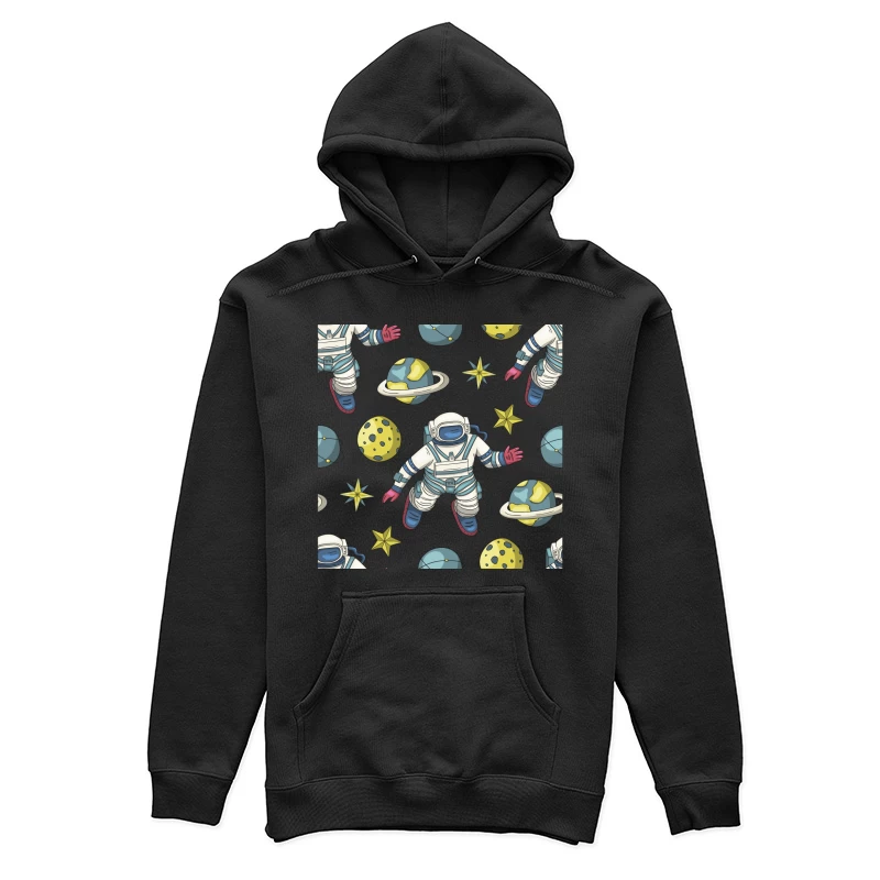 Astronauten und Planeten im Weltraum Damen Pullover Hoodie
